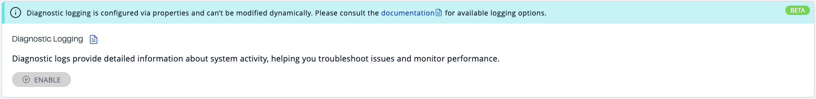 Static Diagnostic Logging